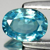 Blue Zircon 1.02 Ct. Oval Shape 6.8 x 5 x 2.7 Mm. Natural Gemstone Cambodia