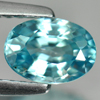 Blue Color Zircon 1.22 Ct. Oval Shape 7 x 5 Mm. Natural Gemstone From Cambodia