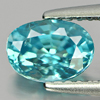1.41 Ct. Oval Shape Natural Blue Color Zircon Cambodia