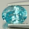 1.24 Ct. Oval Shape Natural Blue Color Zircon Cambodia