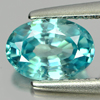 1.20 Ct. Oval Shape Natural Blue Color Zircon Sz 7 x 5 mm.