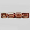 Imperial Pink Zircon 2.57 Ct. 4 Pcs. Octagon 5.6 x 3.7 Mm. Natural Gem Tanzania