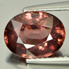 Zircon Imperial Pink 3.89 Ct. Oval 10.1 x7.8 Mm. Natural Gemstone Unheated