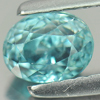 Blue Zircon 1.17 Ct. Oval Shape 5.8 x 4.6 Mm. Natural Gemstone From Cambodia