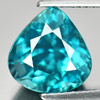 Pear Shape 10.4 x 10 Mm. Natural Gemstone Clean Blue Zircon 6.76 Ct. Cambodia