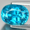 Blue Zircon 4.06 Ct. Cushion Shape 9.3 x 7.1 Mm. Natural Gemstone From Cambodia