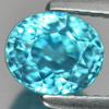 Blue Zircon 2.31 Ct. Clean Oval 6.9 x 5.8 x 5.4 Mm. Natural Gemstone Cambodia