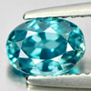 Blue Zircon 1.53 Ct. Clean Oval Shape 7.1 x 5.1 Mm. Natural Gemstone Cambodia