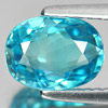 Blue Zircon 2.77 Ct. Clean Oval 8.7 x 6.6 x 4.1 Mm. Natural Gemstone Cambodia
