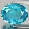 Blue Zircon 3.94 Ct. Clean Oval 9.4 x 7.2 x 5.1 Mm. Natural Gemstone Cambodia