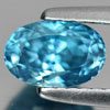 Blue Zircon 1.78 Ct. VVS Oval Shape 7.2 x 4.8 Mm. Natural Gemstone From Cambodia