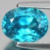 Blue Zircon 2.71 Ct. VVS Oval Shape 7.9 x 6 x 5.3 Mm. Natural Gemstone Cambodia