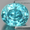 Blue Zircon 2.70 Ct. Oval Shape 7.9 x 6.6 x 5.1 Mm. Natural Gemstone Cambodia
