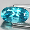 Blue Zircon 3.67 Ct. VVS Oval 10.3 x 5.9 x 5.7 Mm. Natural Gemstone Cambodia