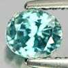 Blue Zircon 0.96 Ct. Oval Shape Size 5.3 x 4.5 x 4.1 Mm. Natural Gem Cambodia
