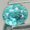 Blue Zircon 1.18 Ct. Oval Shape 5.3 x 4.5 Mm. Natural Gemstone From Cambodia