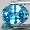 1.22 Ct. Good Color Natural Gem Blue Zircon Oval Shape