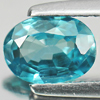Blue Zircon 1.01 Ct. VVS Oval Shape 7 x 5.1 Mm. Natural Gemstone Cambodia