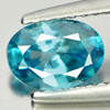 Oval Shape 1.18 Ct. Natural Blue Zircon Cambodia Gem