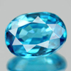 Oval Shape 1.30 Ct. Natural Blue Zircon Cambodia Gem
