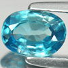 Oval Shape 1.18 Ct. Natural Blue Zircon Cambodia Gem