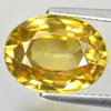 Yellow Zircon 8.16 Ct. Clean Oval Shape 12.4 x 9.4 Mm. Natural Gem From Cambodia