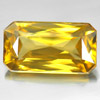 Yellow Zircon 6.41 Ct. Clean Octagon Shape 13.3 x 7.3 Mm. Natural Gem Cambodia