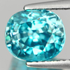 Blue Zircon 3.70 Ct. Cushion shape 8.5 x 7.4 Mm. Natural Gemstone Cambodia