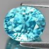 Blue Zircon 3.99 Ct. Oval Shape 8 x 7 x 7 Mm. Natural Gemstone Cambodia