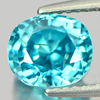 3.28 Ct. Stunning Natural Gemstone Blue Zircon Oval Shape