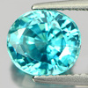 Blue Zircon 3.74 Ct. Oval Shape 8.8 x 7.8 Mm. Natural Gemstone From Cambodia