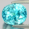 Blue Zircon 4.15 Ct. Cushion Shape Size 8.4 x 7.1 Mm. Natural Gemstone Cambodia
