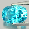 Blue Zircon 4.16 Ct. Cushion Shape 9.6 x 6.7 x 6 Mm. Natural Gemstone Cambodia