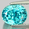 Blue Zircon 3.36 Ct. Oval Shape 8.1 x 6.5 x 6.1 Mm. Natural Gemstone Cambodia