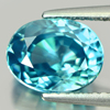 Blue Zircon 3.78 Ct. Oval Shape Size 9 x 7 Mm. Natural Gemstone From Cambodia