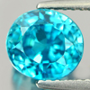 Blue Zircon 3.46 Ct. Oval Shape 7.8 x 7.3 Mm. Natural Gemstone Cambodia