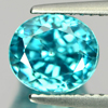 Blue Zircon 3.14 Ct. Cushion Shape Size 6.9 x 6.6 Mm. Natural Gemstone Cambodia