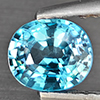 Natural Blue Zircon 0.98 Ct. Oval Shape 6.3 x 5.3 Mm Gemstone From Cambodia