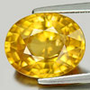 Yellow Zircon 9.26 Ct. Oval Shape 13.2 x 10.7 Mm. Natural Gemstone Cambodia