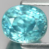 Blue Zircon 1.95 Ct. Oval Shape 6.6 x 5.6 x 5 Mm. Natural Gemstone From Cambodia