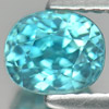 Blue Zircon 1.53 Ct. Oval Shape 6.1 x 5.1 Mm. Natural Gemstone Form Cambodia