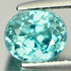 Blue Zircon 2.30 Ct. Oval Shape 6.8 x 5.8 Mm. Natural Gemstone From Cambodia