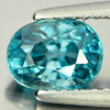 1.56 Ct. Good Natural Oval Shape Blue Zircon Gemstone From Cambodia