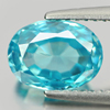 3.21 Ct. Oval Shape Natural Blue Color Zircon Gemstone