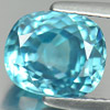Blue Zircon 4.08 Ct. Cushion Shape 8.8 x 7.4 Mm. Natural Gemstone From Cambodia