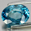 Blue Zircon 5.37 Ct. VVS Oval Shape 10.5 x 7.8 Mm. Natural Gemstone Cambodia