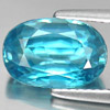 Blue Zircon 4.49 Ct. VVS Oval Shape 10.8 x 7.2 Mm. Natural Gemstone Cambodia