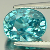 Blue Zircon 4.66 Ct. VVS Oval Shape 9.6 x 7.4 Mm. Natural Gemstone From Cambodia
