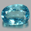 Blue Zircon 5.07 Ct. VVS Oval Shape 10.4 x 7.6 Mm.Natural Gemstone Cambodia