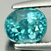 1.37 Ct. Natural Oval Shape Blue Zircon Gemstone Cambodia